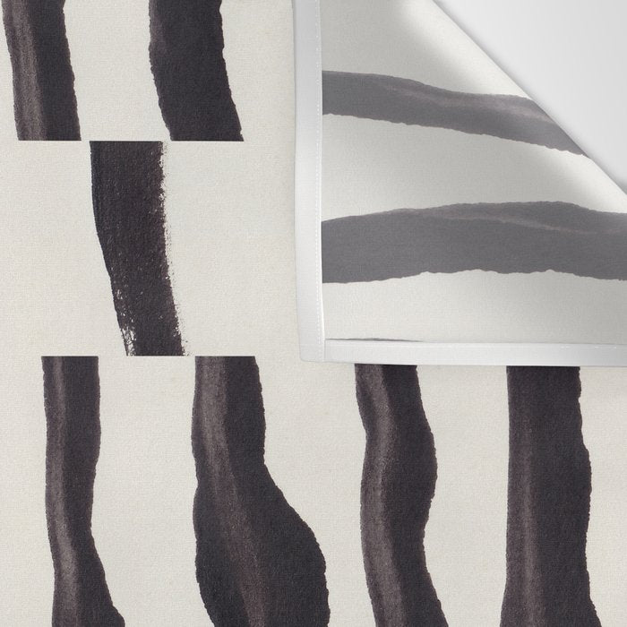 Black & White Abstract Collage #2 Wall Tapestry Gallery Image 3