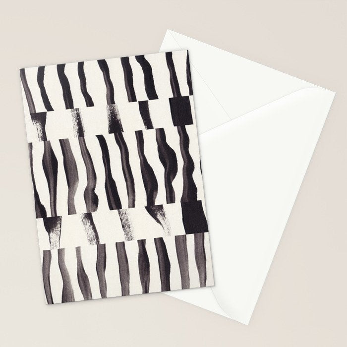 Black & White Abstract Collage #2 Stationery Card Gallery Image 2