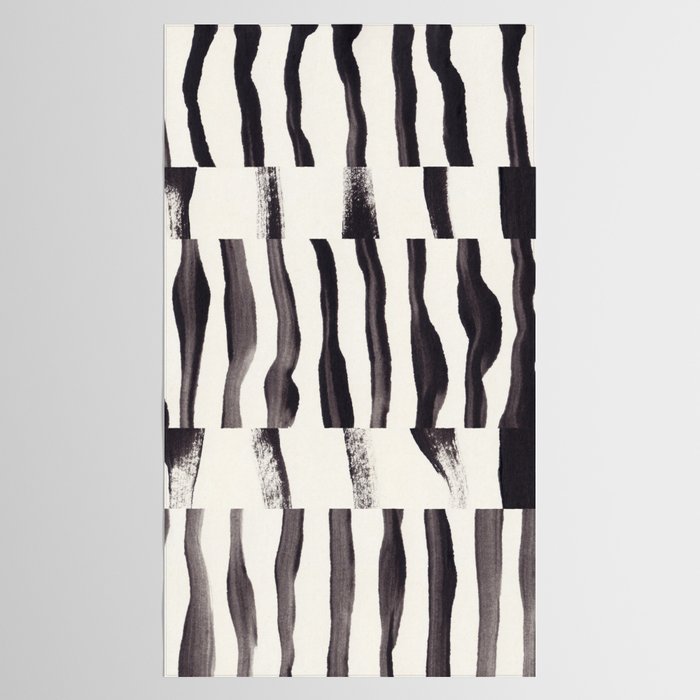 Black & White Abstract Collage #2 Tablecloth Gallery Image 2