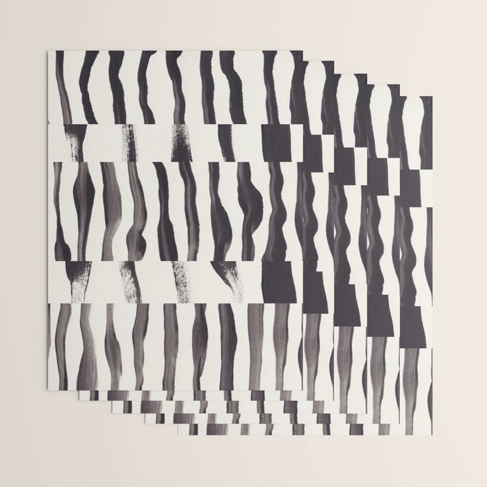 Black & White Abstract Collage #2 Wrapping Paper Gallery Image 3