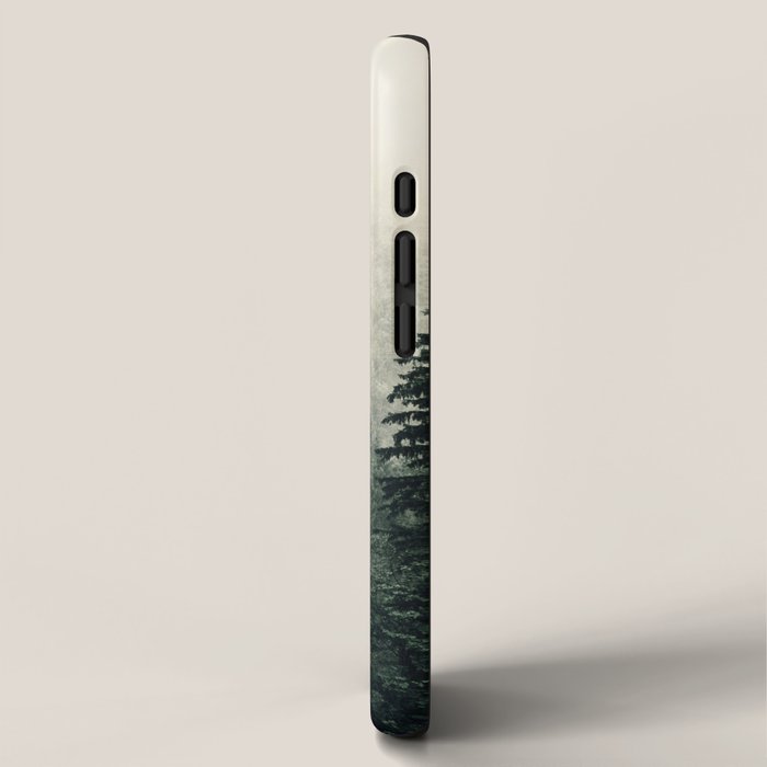Thick pine forest in the descending mist iPhone Case Gallery Image 2