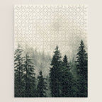 Thick pine forest in the descending mist Jigsaw Puzzle Gallery Image 1