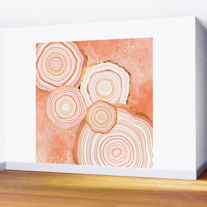 Coral Agate Abstract Wall Mural Gallery Image 2