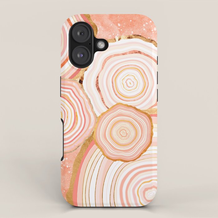 Coral Agate Abstract iPhone Case Gallery Image 1