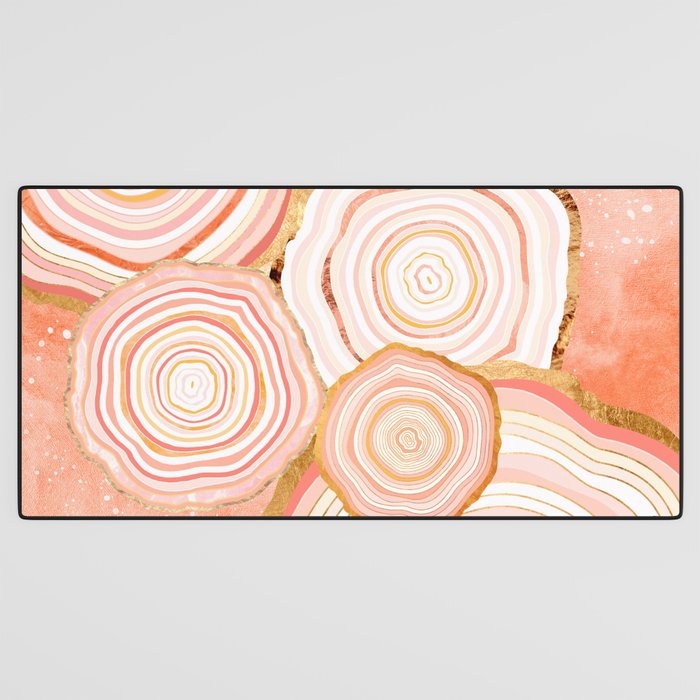 Coral Agate Abstract Desk Mat Gallery Image 3