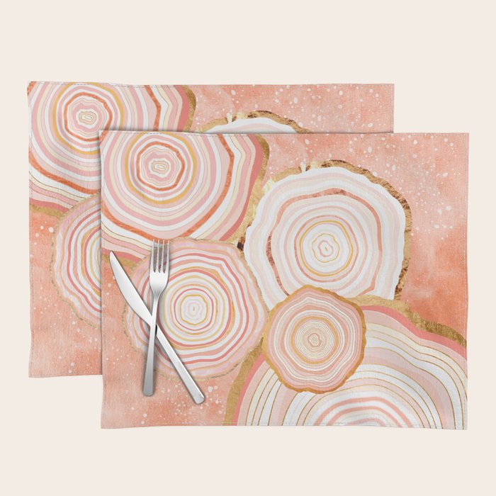 Coral Agate Abstract Placemat Gallery Image 1