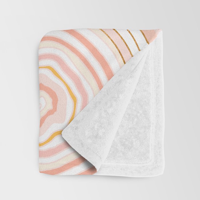 Coral Agate Abstract Throw Blanket Gallery Image 3