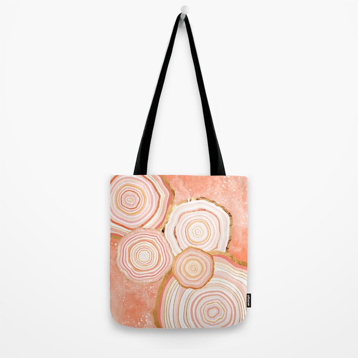 Coral Agate Abstract Tote Bag Gallery Image 2