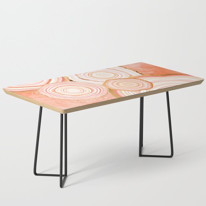 Coral Agate Abstract Coffee Table Gallery Image 1