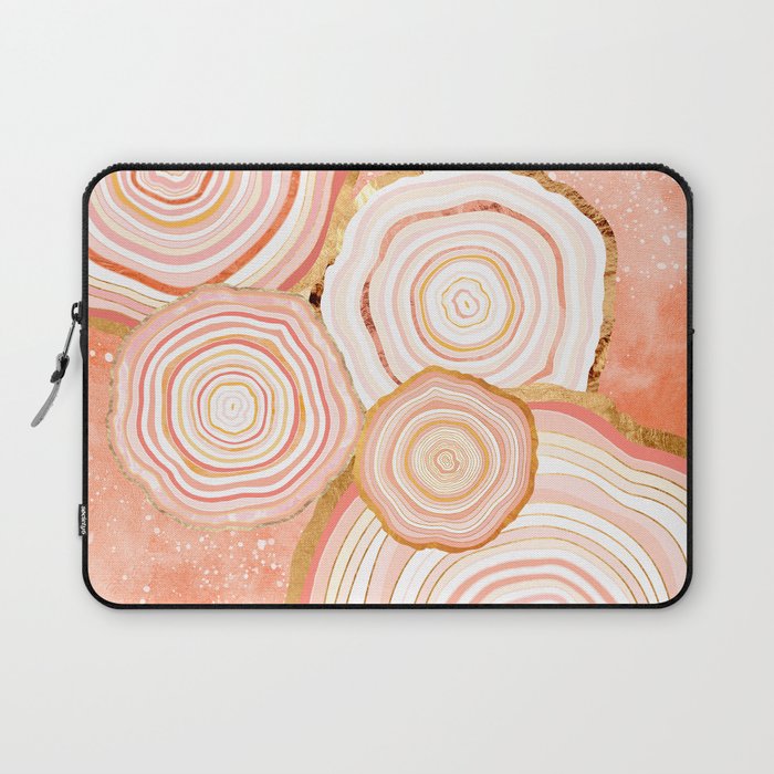 Coral Agate Abstract Laptop Sleeve Gallery Image 1