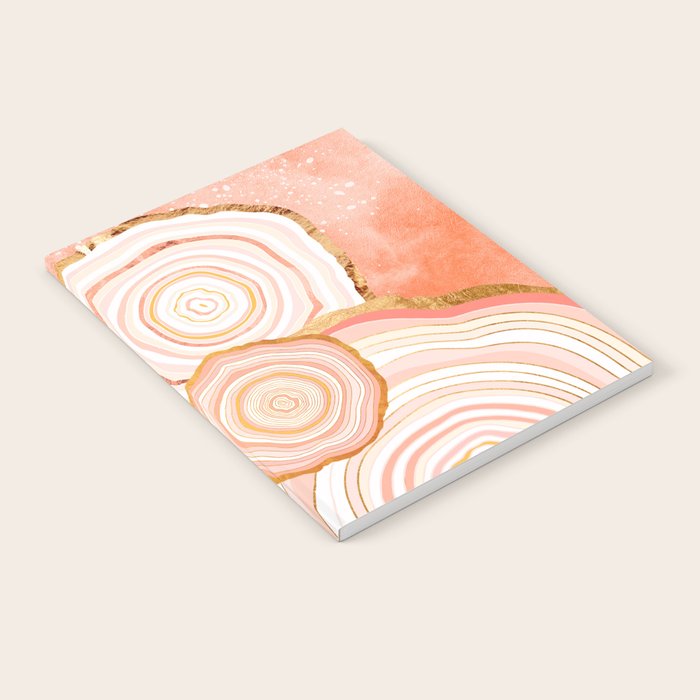 Coral Agate Abstract Notebook Gallery Image 2