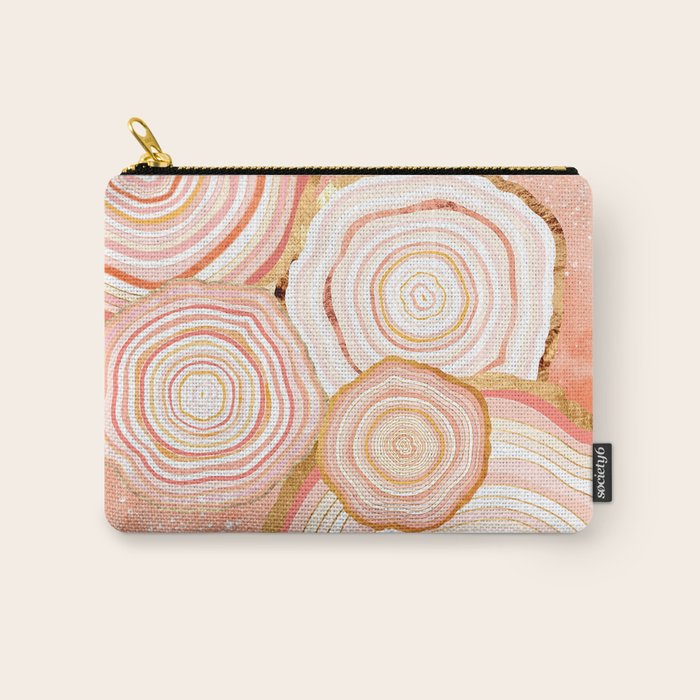 Coral Agate Abstract Carry All Pouch Gallery Image 1
