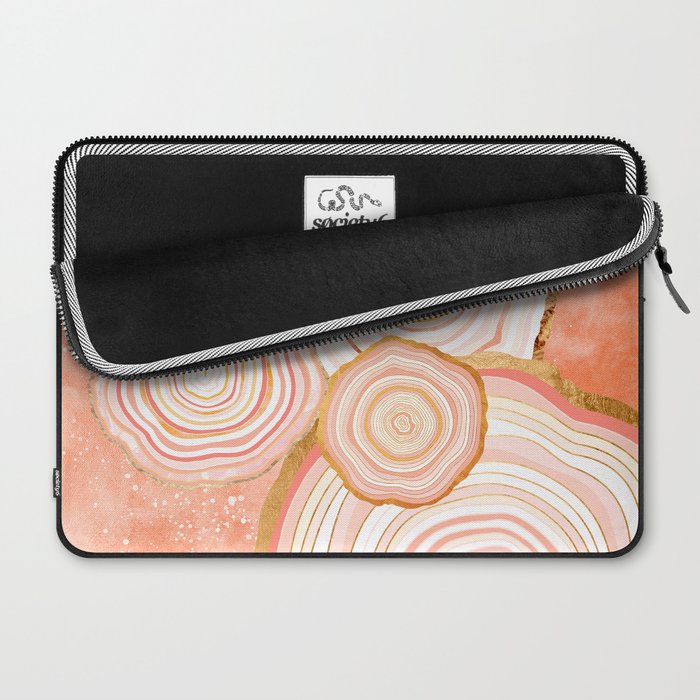 Coral Agate Abstract Laptop Sleeve Gallery Image 2
