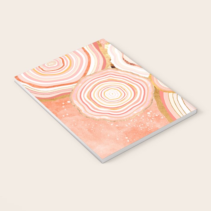 Coral Agate Abstract Notebook Gallery Image 3