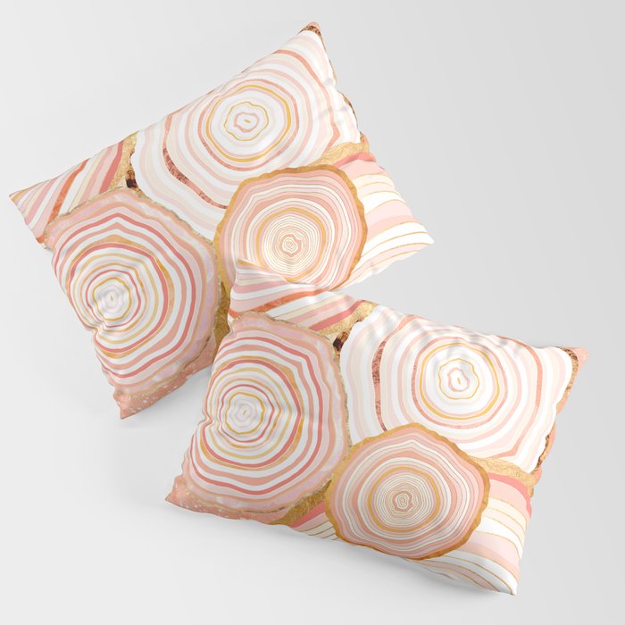 Coral Agate Abstract Pillow Sham Gallery Image 3