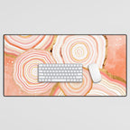 Coral Agate Abstract Desk Mat Gallery Image 1