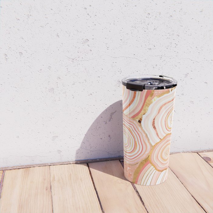 Coral Agate Abstract Travel Mug Gallery Image 4