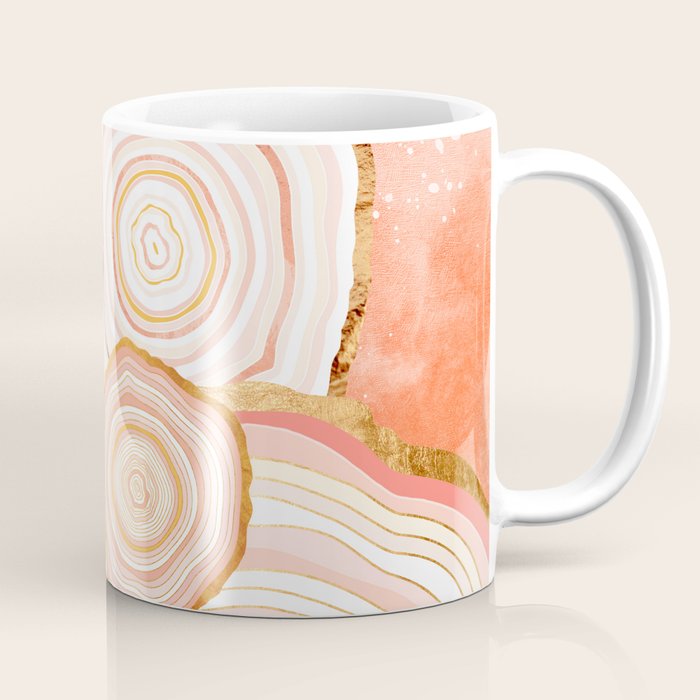 Coral Agate Abstract Coffee Mug Gallery Image 1