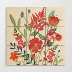 Beautiful Flowers Wood Wall Art Gallery Image 1