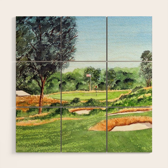 Merion Golf Course 16th Hole Wood Wall Art Gallery Image 1