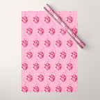 Smiley Pink Disco Ball Wrapping Paper Gallery Image 1