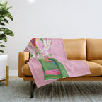 Melody in Bloom 3 Throw Blanket Gallery Image 1
