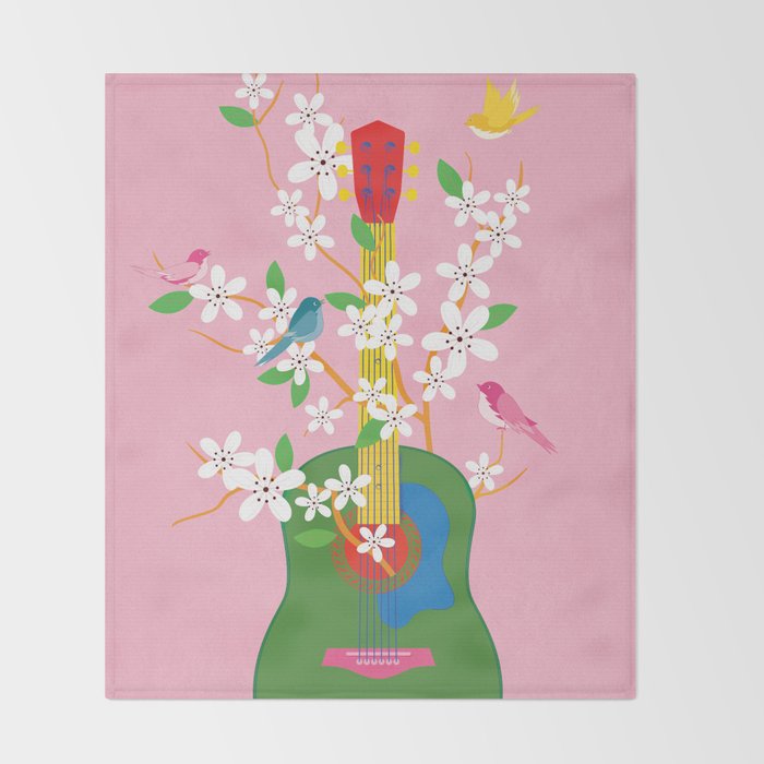Melody in Bloom 3 Throw Blanket Gallery Image 2