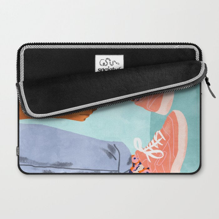 Pull Up Those Pretty Socks! | Optimism Hustle Positivity | Good Vibes Luck Pop Art Laptop Sleeve Gallery Image 2