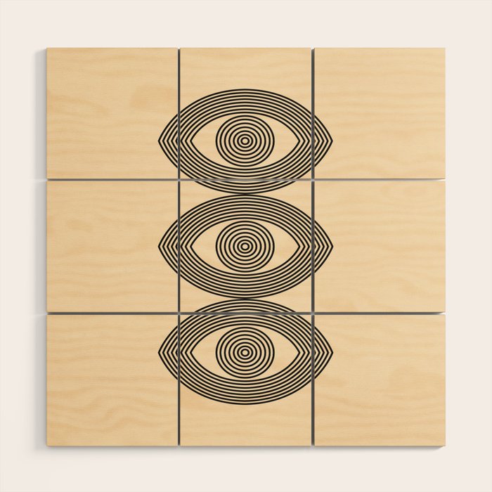 Abstraction_EYE_LINE_POP_ART_Minimalism_001X Wood Wall Art Gallery Image 1