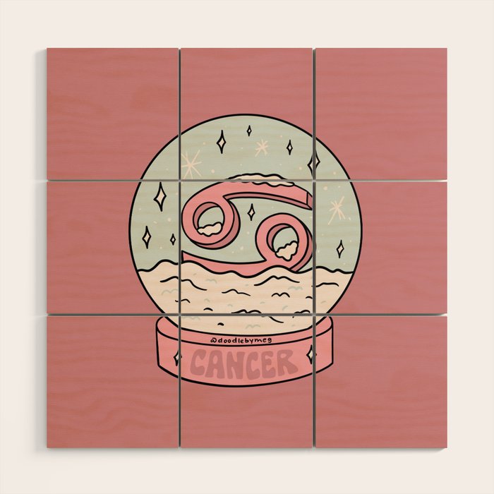 Cancer Snow Globe Wood Wall Art Gallery Image 1
