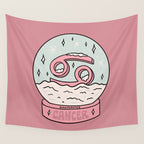 Cancer Snow Globe Wall Tapestry Gallery Image 4
