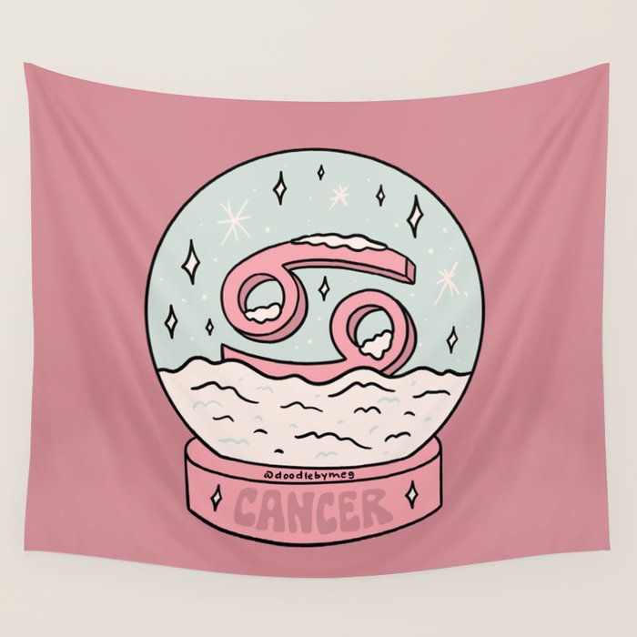 Cancer Snow Globe Wall Tapestry Gallery Image 4