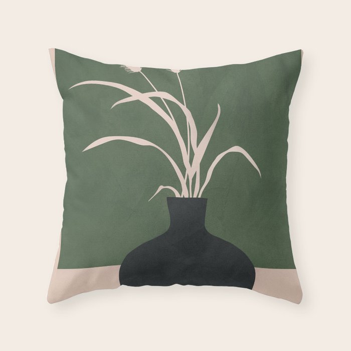 Minimal Abstract Vase Art I Throw Pillow Gallery Image 6