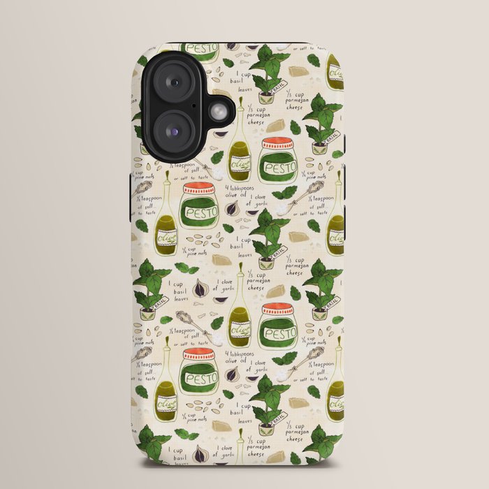 Pesto. Illustrated Recipe. iPhone Case Gallery Image 13