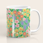Bright Colorful Floral Meadow with Bees Coffee Mug Gallery Image 1
