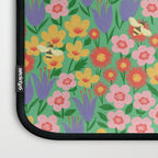 Bright Colorful Floral Meadow with Bees Laptop Sleeve Gallery Image 3