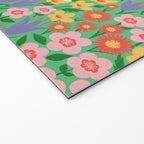 Bright Colorful Floral Meadow with Bees Welcome Mat Gallery Image 2