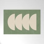 Half Circle 3 - Green Texture Welcome Mat Gallery Image 1