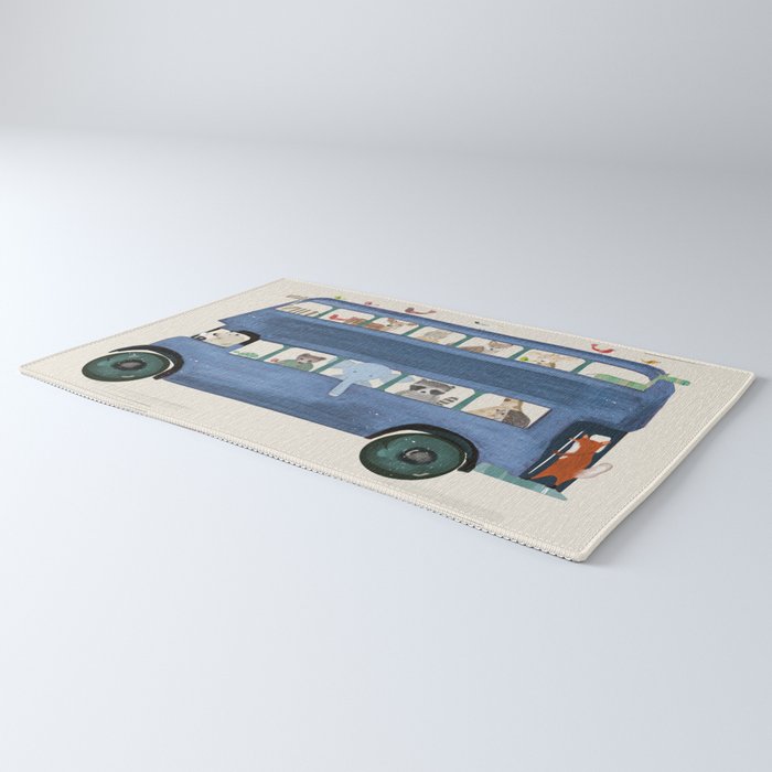 the big blue bus Rug Gallery Image 3
