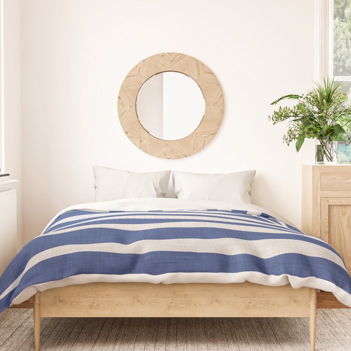 Indigo Palm Minimal Botanical Duvet Cover Gallery Image 3