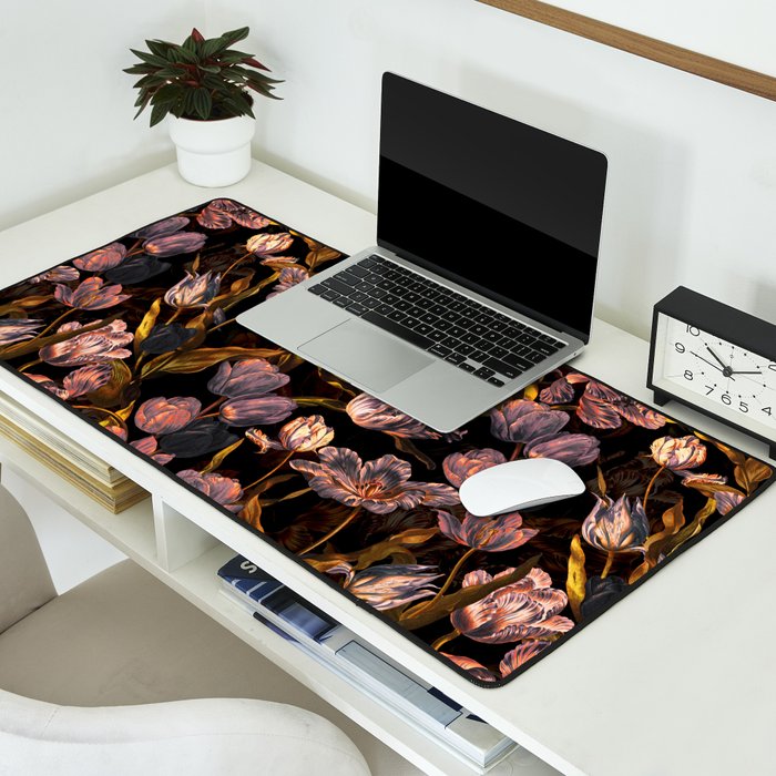 Magic Tulips Pattern II Desk Mat Gallery Image 2
