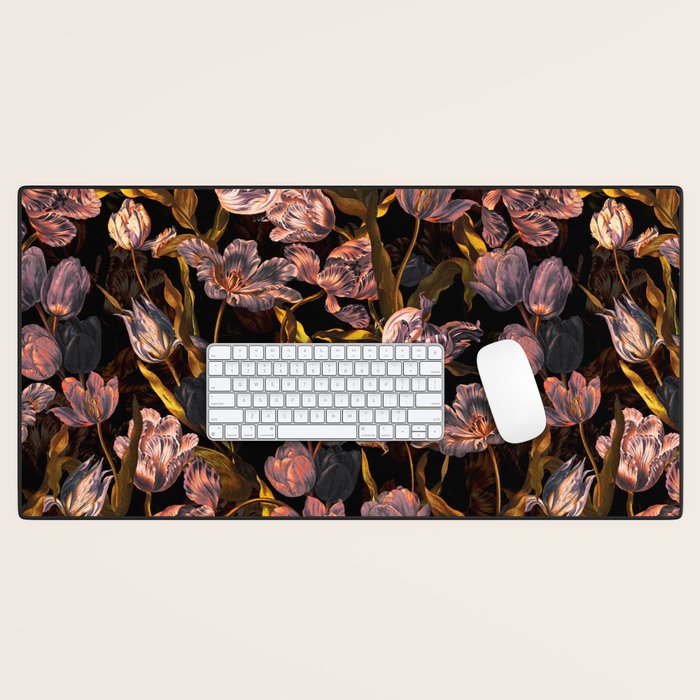 Magic Tulips Pattern II Desk Mat Gallery Image 1