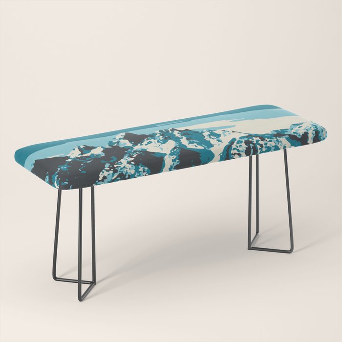 Ski Jackson Hole Wyoming Vintage Ski Poster Bench Gallery Image 1