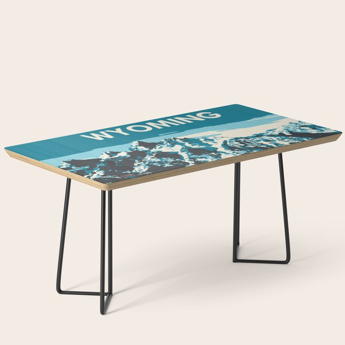 Ski Jackson Hole Wyoming Vintage Ski Poster Coffee Table Gallery Image 1