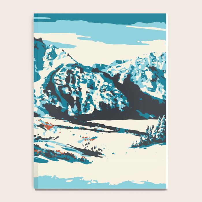 Ski Jackson Hole Wyoming Vintage Ski Poster Notebook Gallery Image 4