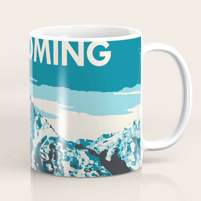 Ski Jackson Hole Wyoming Vintage Ski Poster Coffee Mug Gallery Image 1