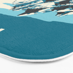 Ski Jackson Hole Wyoming Vintage Ski Poster Bath Mat Gallery Image 3