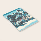 Ski Jackson Hole Wyoming Vintage Ski Poster Notebook Gallery Image 3
