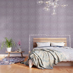 Vintage chic violet lilac floral damask pattern Wallpaper Gallery Image 3