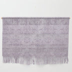 Vintage chic violet lilac floral damask pattern Wall Hanging Gallery Image 1